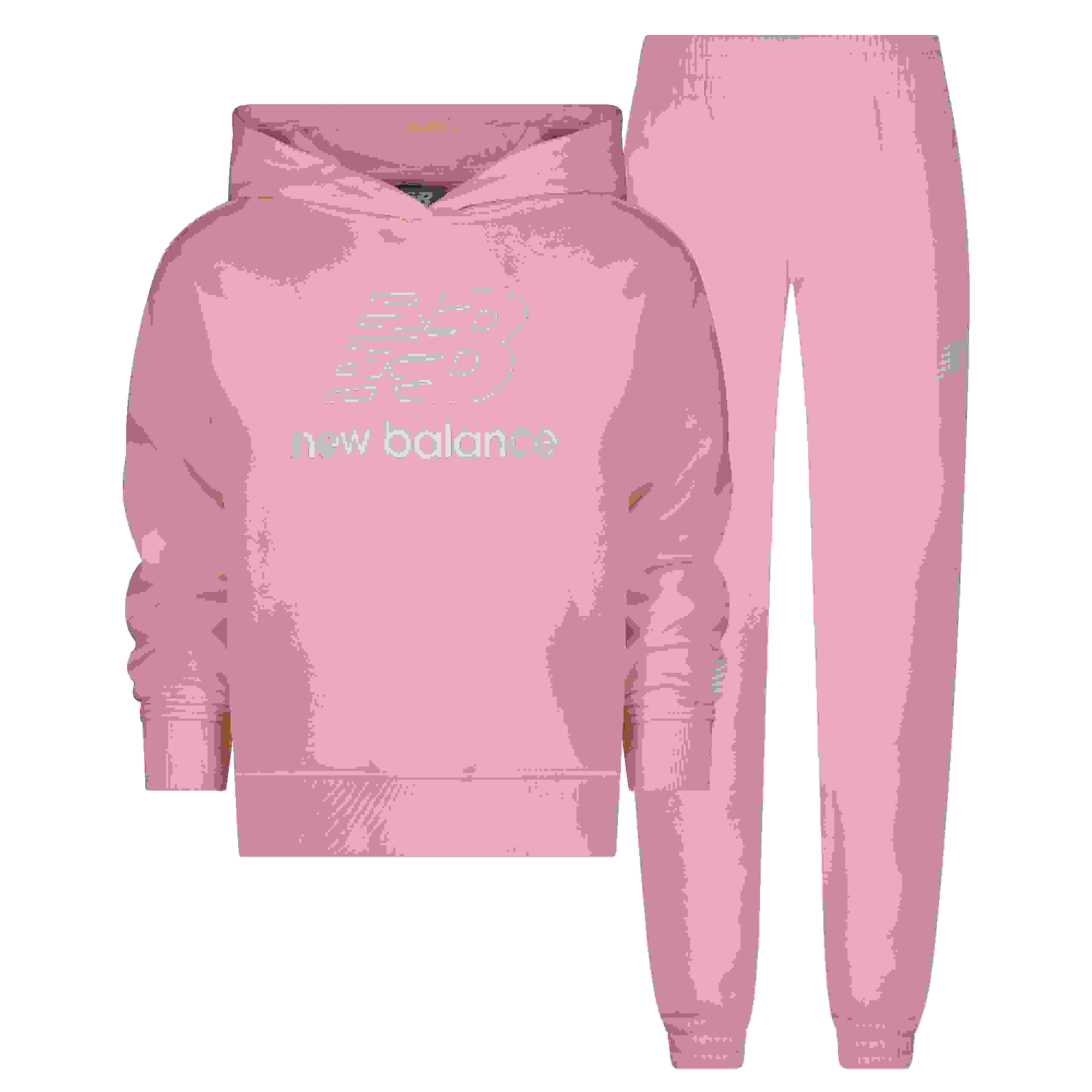New Balance Little Girls' 2-Piece Pullover Pink Jogger Set